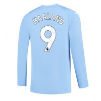 Pánský Fotbalový dres Manchester City Erling Haaland #9 2023-24 Domácí Dlouhý Rukáv